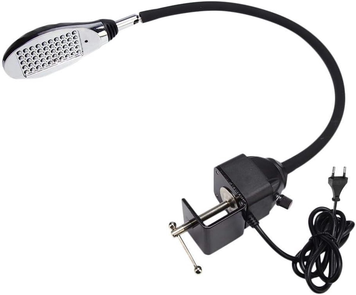 Naaimachine Zwanenhalslamp - Flexibele Werkverlichting - Precisie Naaiwerk - 3 Dimniveaus - 8W LED - Zwart