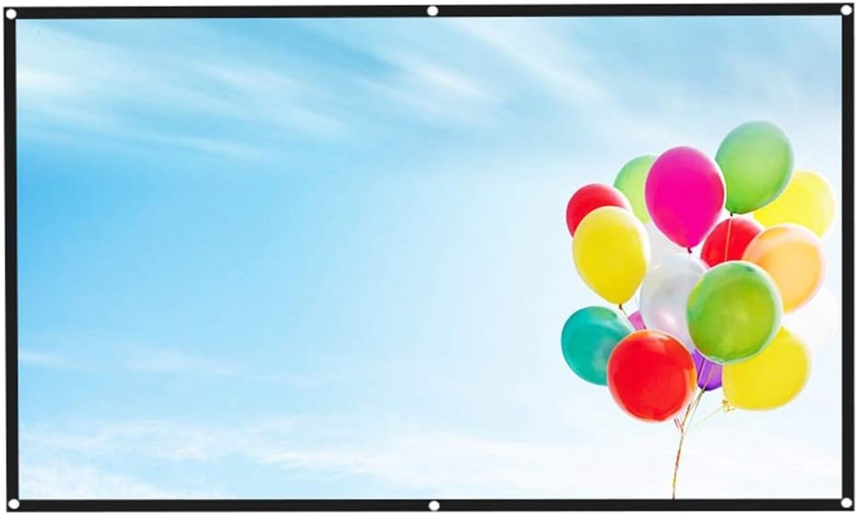 Projectiescherm 100 Inch - Thuisbioscoop Scherm - Film Avond - Elektrisch Gemotoriseerd - 16:9 221x125cm - Matwit