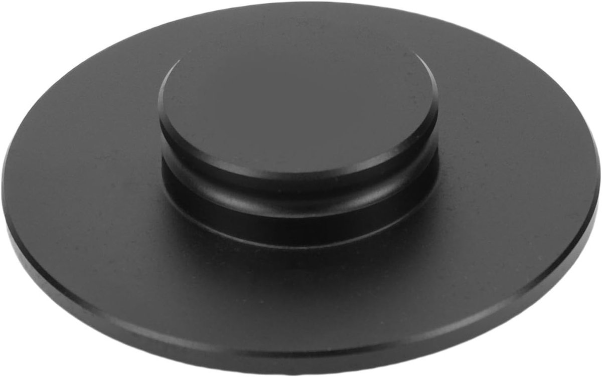 Platenspeler Stabilisator - Gewicht Klem - Geluid Verbeteren - Trilling Dempend - 8cm Diameter - Zwart
