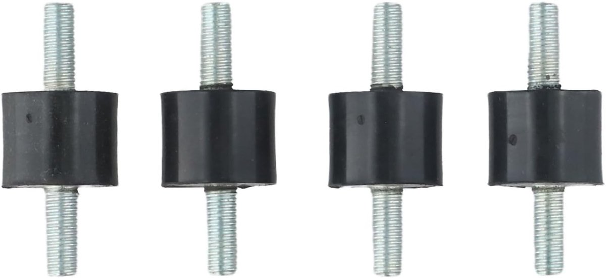 Rubberen Buffers - Trillingsdempers - Apparatuur Dempen - Metalen Kern - M8 Schroefdraad - Zwart