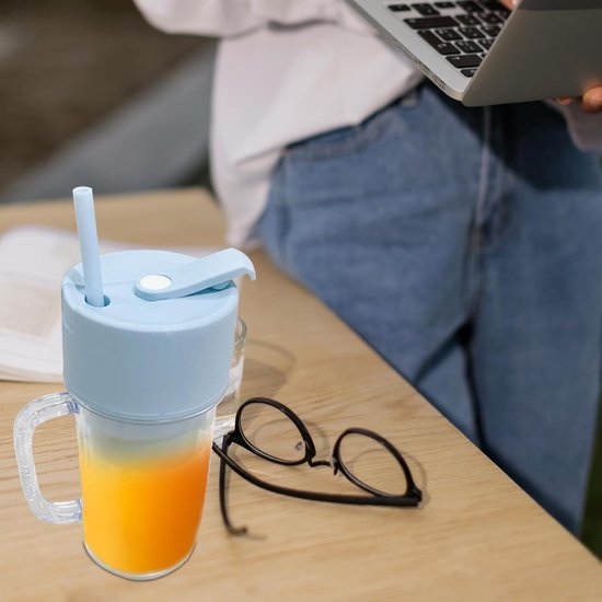 Draagbare Blender - Persoonlijke Mixer - Smoothie Sap - Oplaadbaar Krachtig - 400 ml Inhoud - Blauw — afbeelding 2