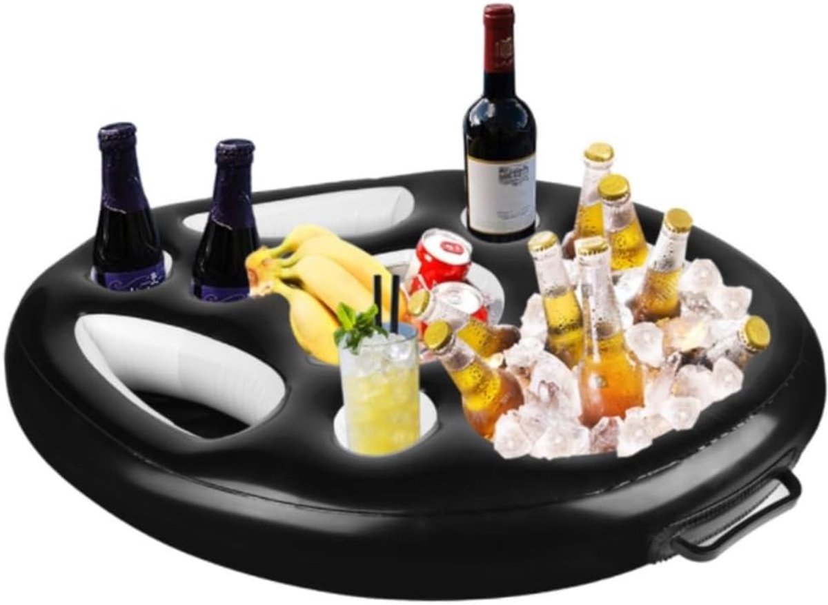 Drijvend Dienblad - Pool Tafel - Ontspannen in water - Veelzijdig gebruik - 70x54cm - Zwart