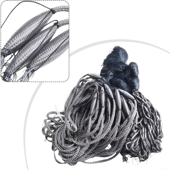 Visnet Nylon - Vangnet Vissen - Efficiënt Vangen - Dubbele Netversterking - 30 Meter Lengte - Zoals Afgebeeld — afbeelding 2