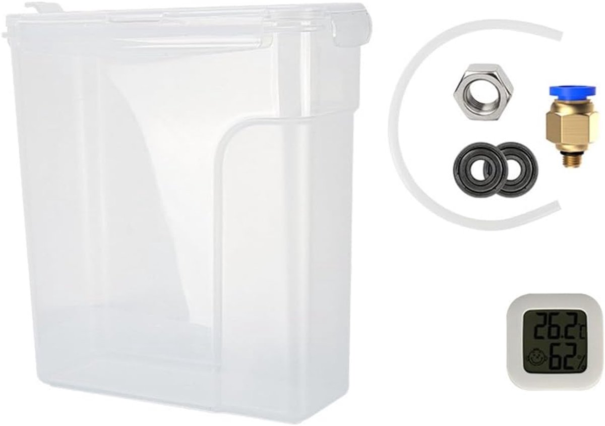 Filament Droogbox - 3D Printer Opslag - Vocht Vrij Houden - Met Hygrometer - 26 x 25 x 12 cm