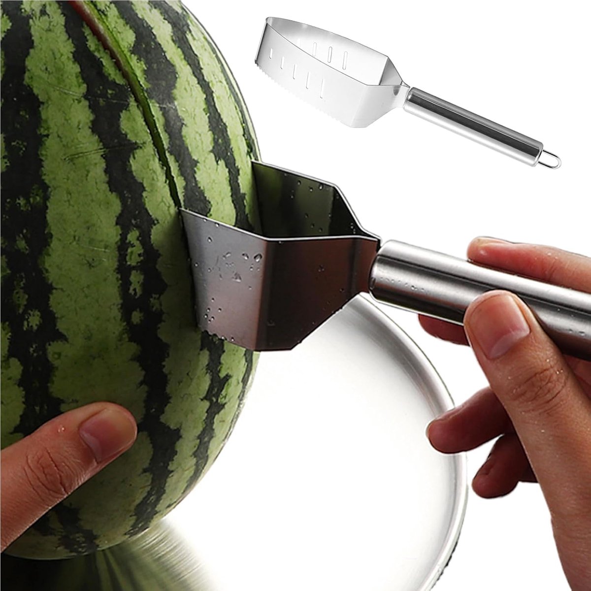 Fruit Snijder - Meloen Ananas Tool - Feest Keuken - Roestvrij Staal - 25 x 6 cm