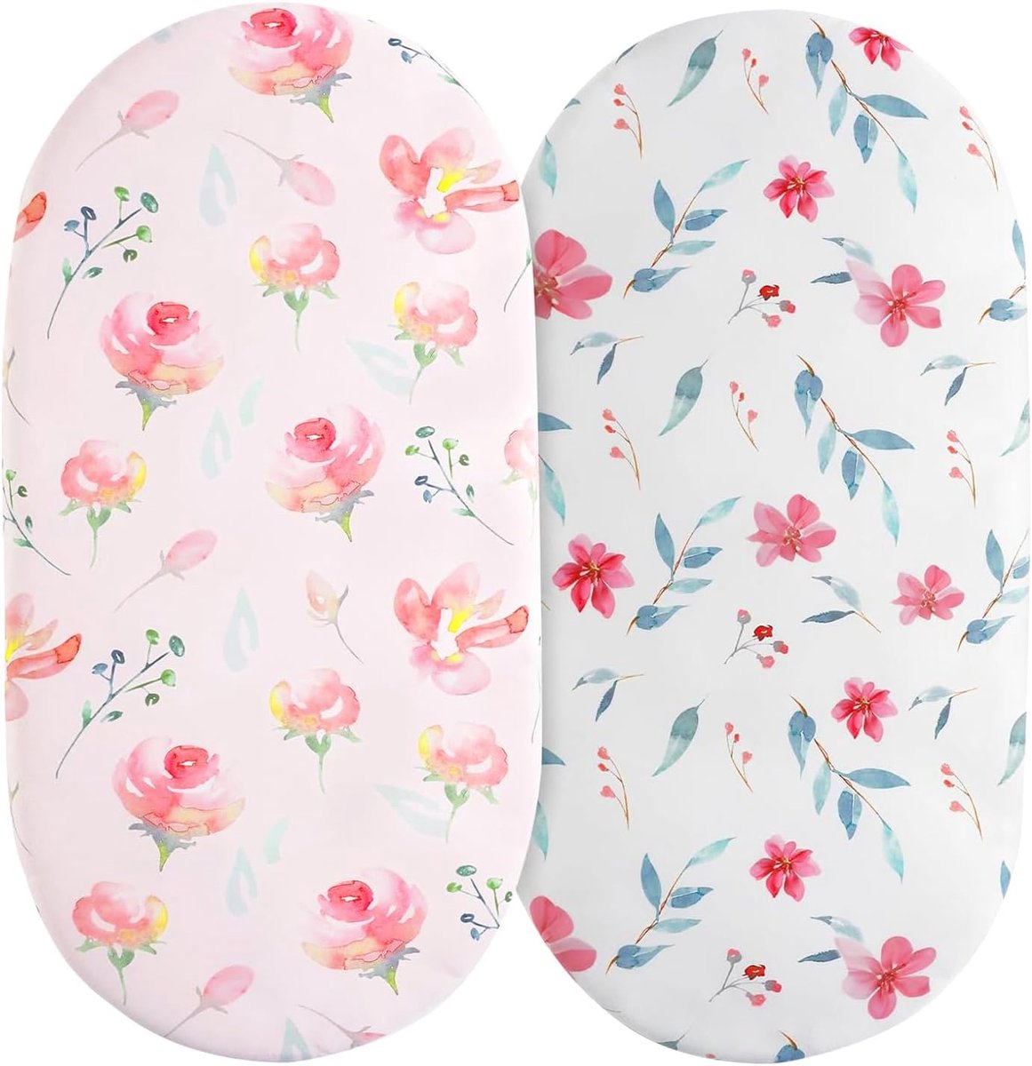 Baby wieglaken - Matrasbeschermer - Comfortabel slapen - Ademend en zweetabsorberend - 81 x 41 x 8 cm - Roze
