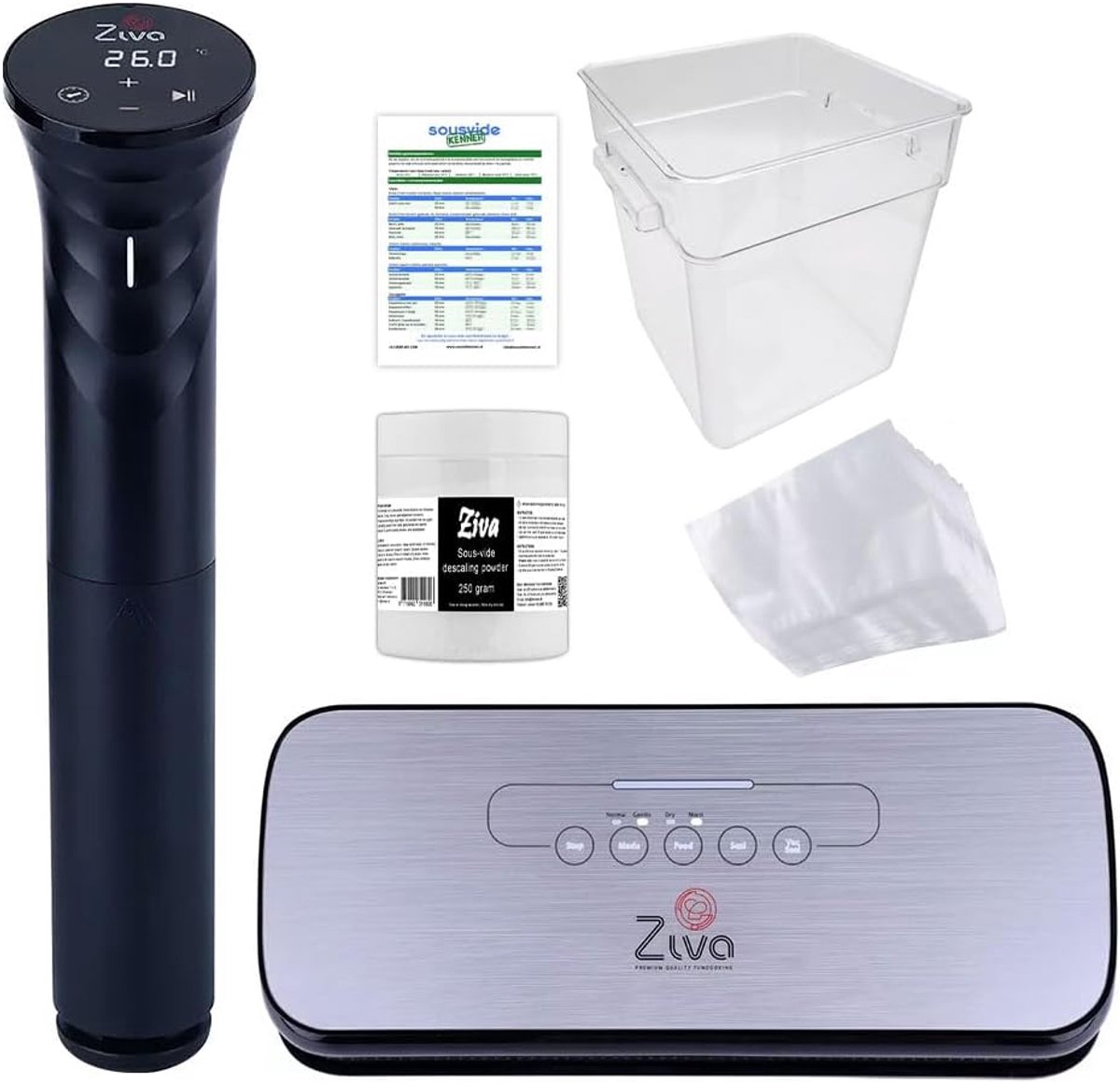 Sous Vide Pakket - Kook Set - Precisie Koken - Alles-in-één Starter - 18L Waterbak - Multi
