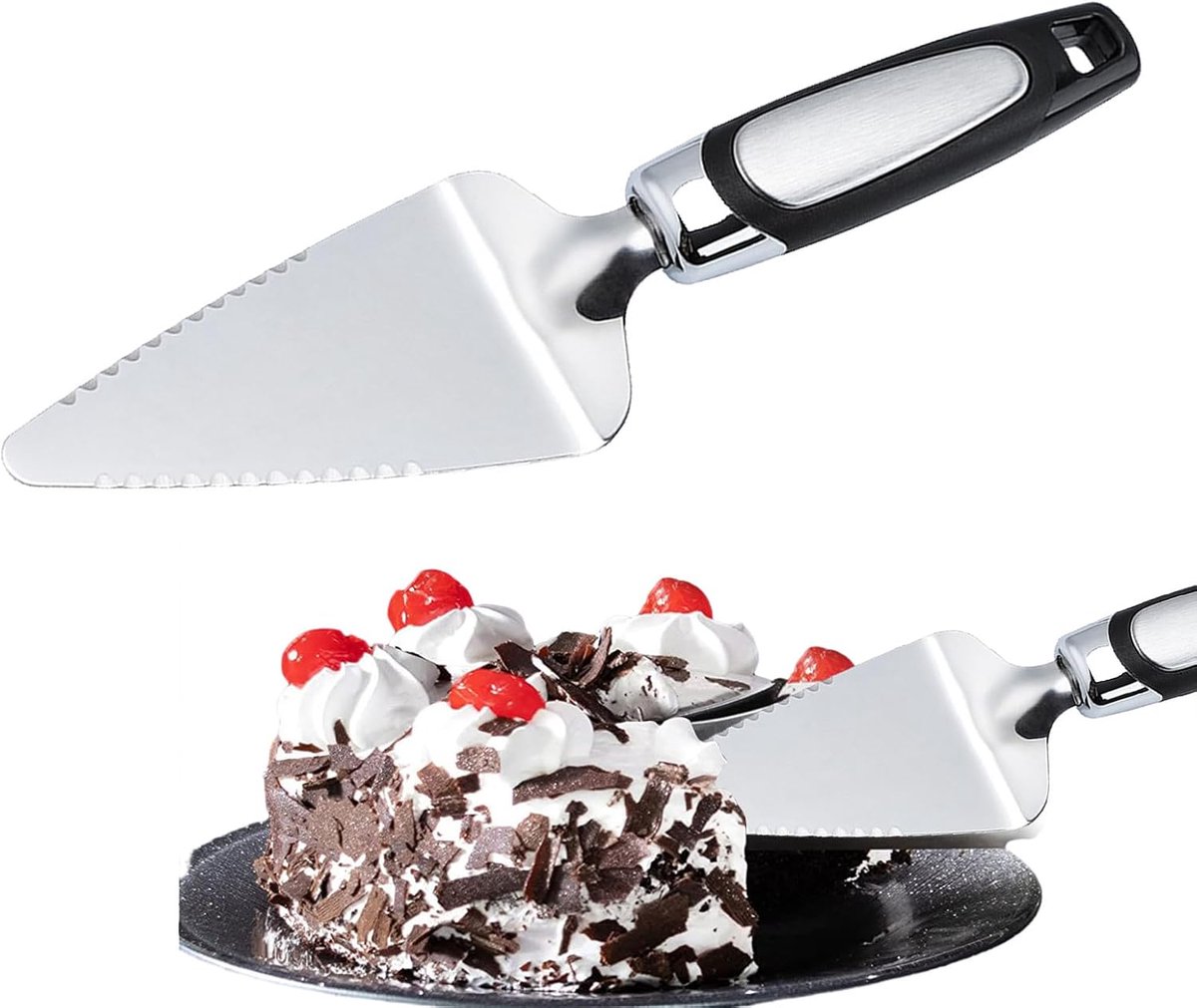 Taartschep Snijder - Cake Server Spatel - Keuken Bakken - Ergonomisch Handvat - 25 cm - Metaal