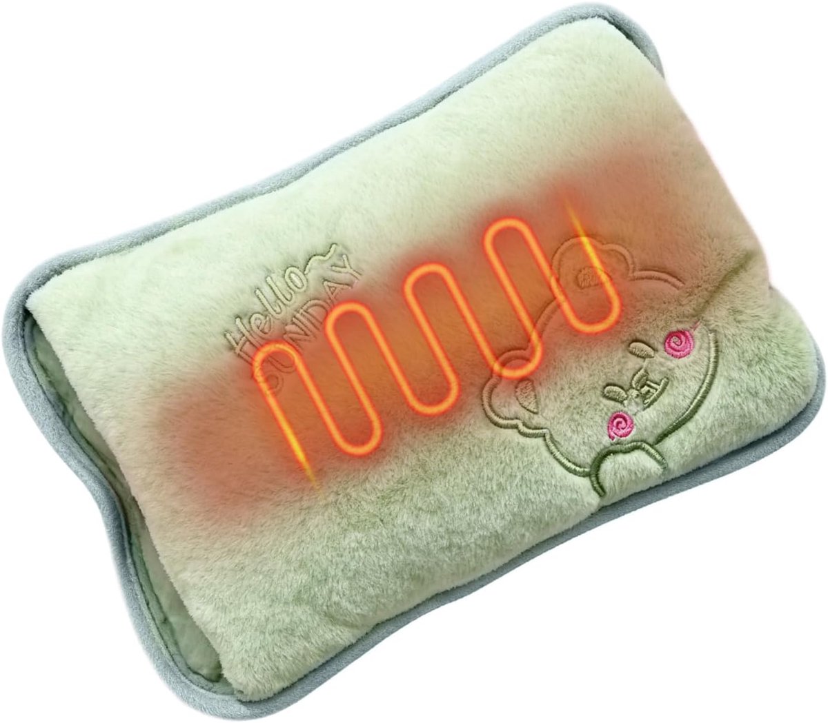 Elektrische Warmwaterkruik - Oplaadbare Handwarmer - Comfort & Warmte - Snel Opgeladen - 27 x 19 cm - Pluche