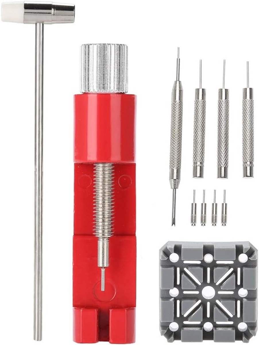 Horloge Reparatie Set - Band Verstel Tool - Horloge Onderhoud - Inclusief 3 Punches - 7x19x3 cm
