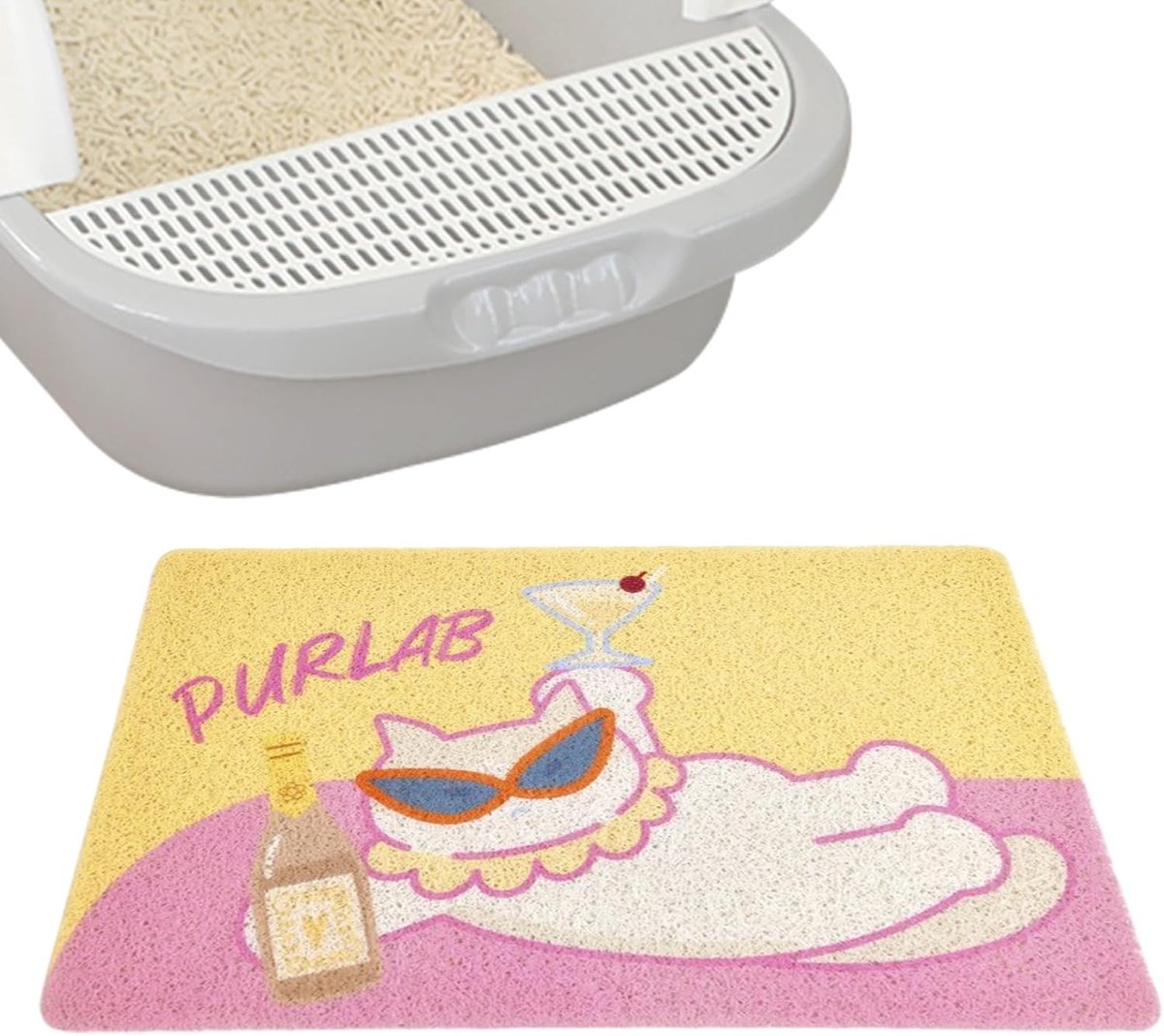 Kattenbakmat - Vloermat - Schoon Huis - Krasbestendig - 40x60 cm - Grijs