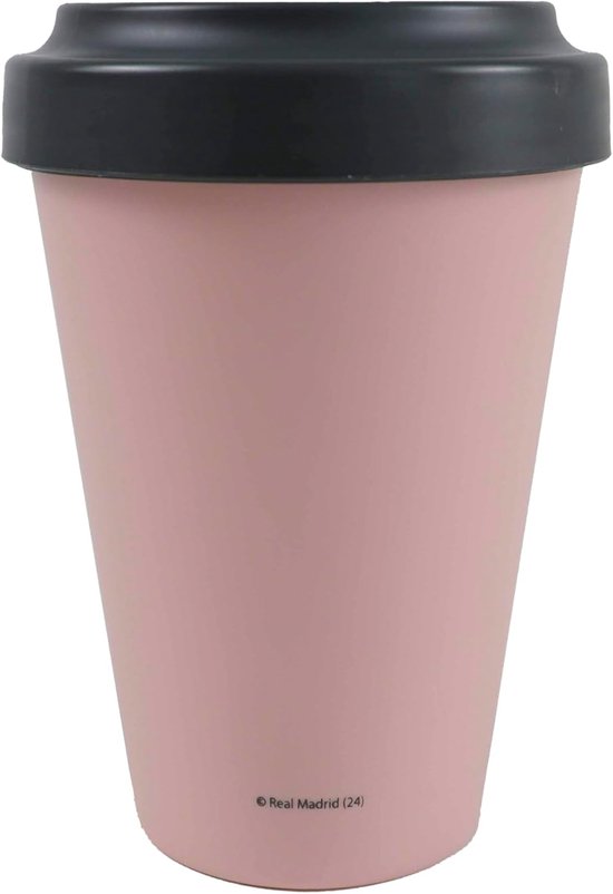 Take Away Mok - Beker met deksel - Voor onderweg - Herbruikbaar materiaal - 10.8 x 9.9 cm - Roze — afbeelding 4