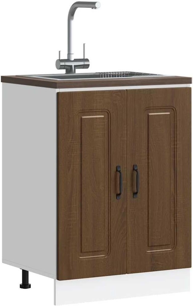 Wastafelonderkast - Keukenkast - Keuken Opbergen - Verstelbare Poten - 60 x 46 x 81.5 cm -