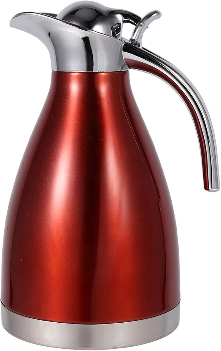 Thermoskan Roestvrijstaal - Isolatiekan Drank - Warme Dranken Serveren - Eén Knop Druk Bediening - 1.5 L 2 L