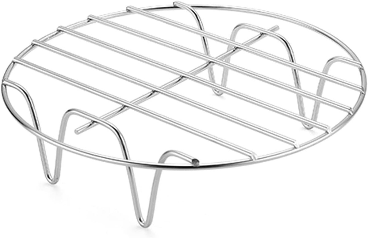 Grillrek Ovenrek - Kookplank Rooster - Airfryer Bakken - Vaatwasmachinebestendig - 6 7 8 inch - Zilver