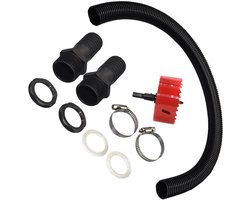 Regenton Overloopset - Waterafvoer Set - Tuinieren Waterbeheer - Duurzaam Materiaal - 3.2cm zonder taps - Grijs