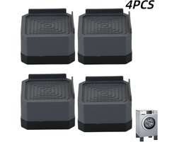 4 stuks-Verhogingspads - Wasmachinepootjes - Meubelverhogers - Schokabsorberende pads - Vochtbestendige pads - Geschikt voor bureaus, banken en wasmachines - Grijs - 8,5*8,5*4 cm
