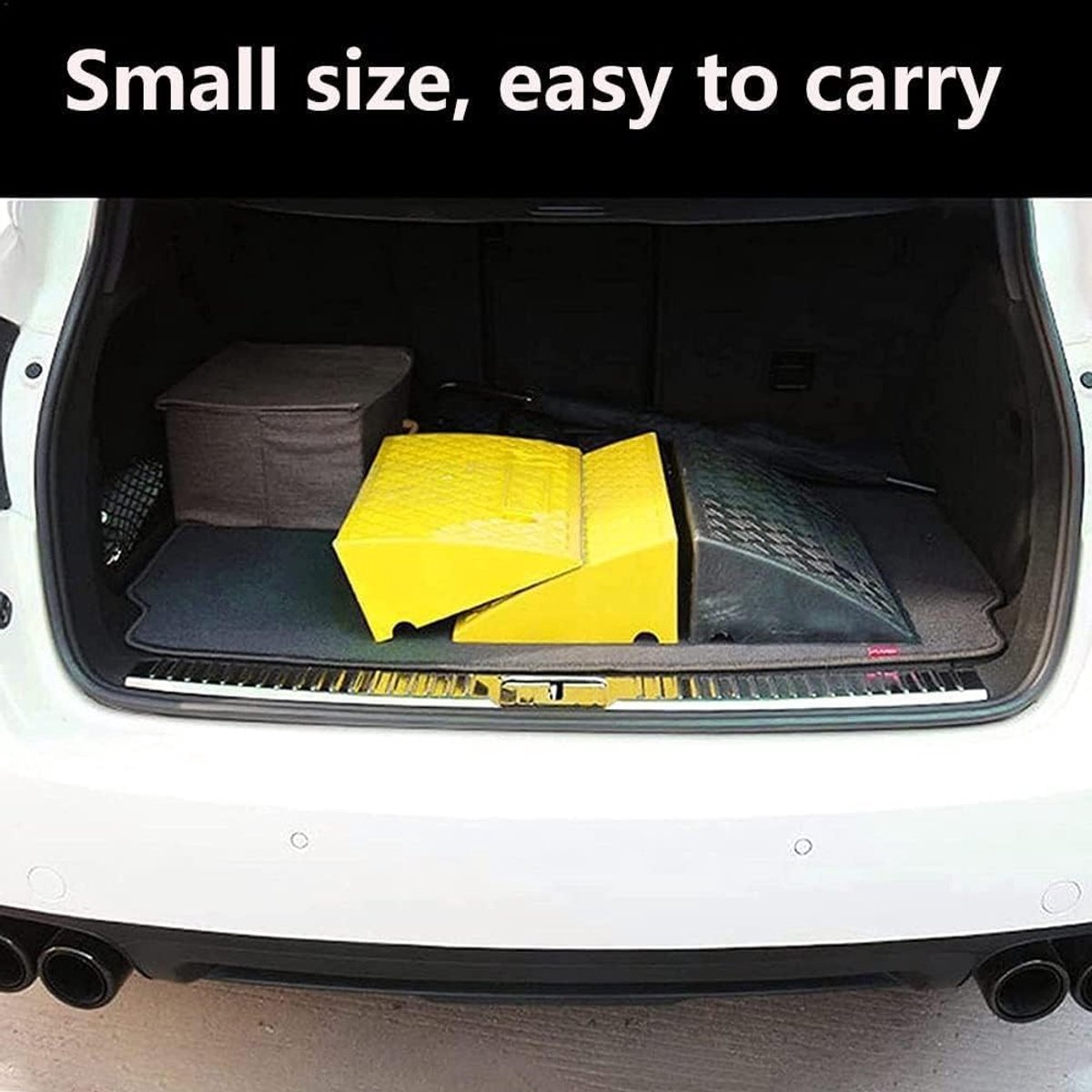 Drempelhulp - Stoeprand helling - Mobiliteit verbeteren - Hoge belastbaarheid - 49x27x9cm - Zwart Geel