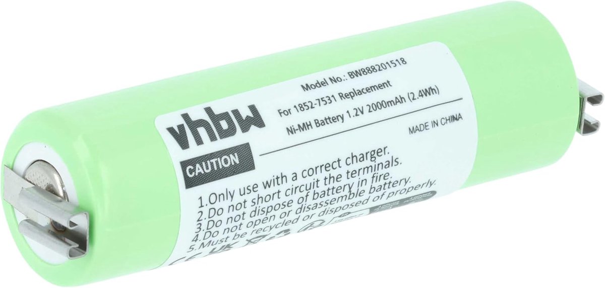 Vervangende Accu - Oplaadbare Batterij - Tondeuse Opladen - Hoge Capaciteit 2000mAh - 12V NiMH