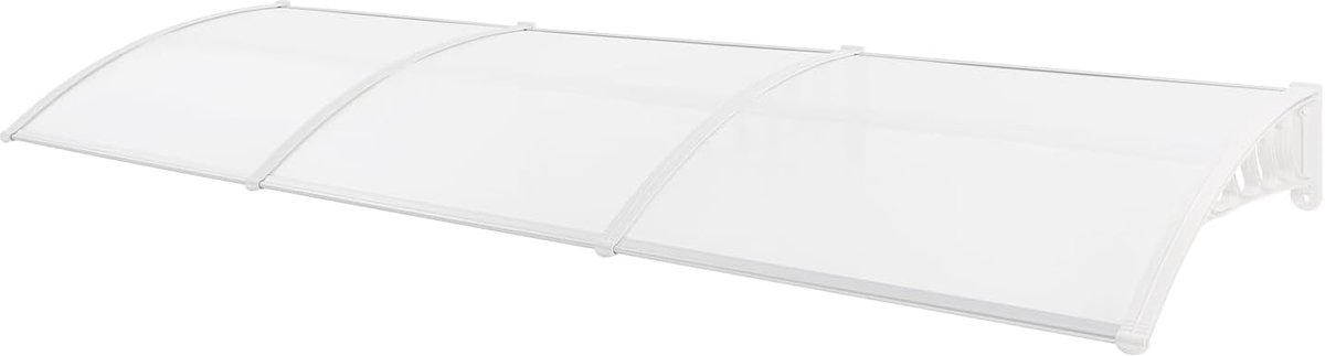 Voordeur Luifel - Overkapping Deur - Bescherming Buiten - Robuust Aluminium Frame - 90 x 300 cm - Transparant Wit