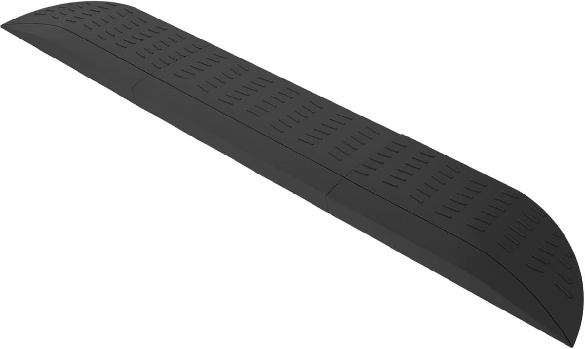Drempelhulp Rubber - Toegangsramp Rolstoel - Obstakels Overbruggen - Stabiele Steun - 58 x 9 x 2 cm - Zwart