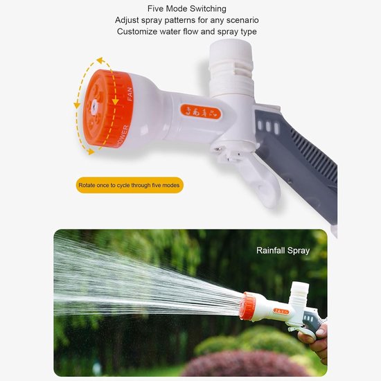 Hogedrukreiniger - Draagbare reiniger - Auto en tuin - Opvouwbaar draadloos ontwerp - 250 PSI - Zwart — afbeelding 4