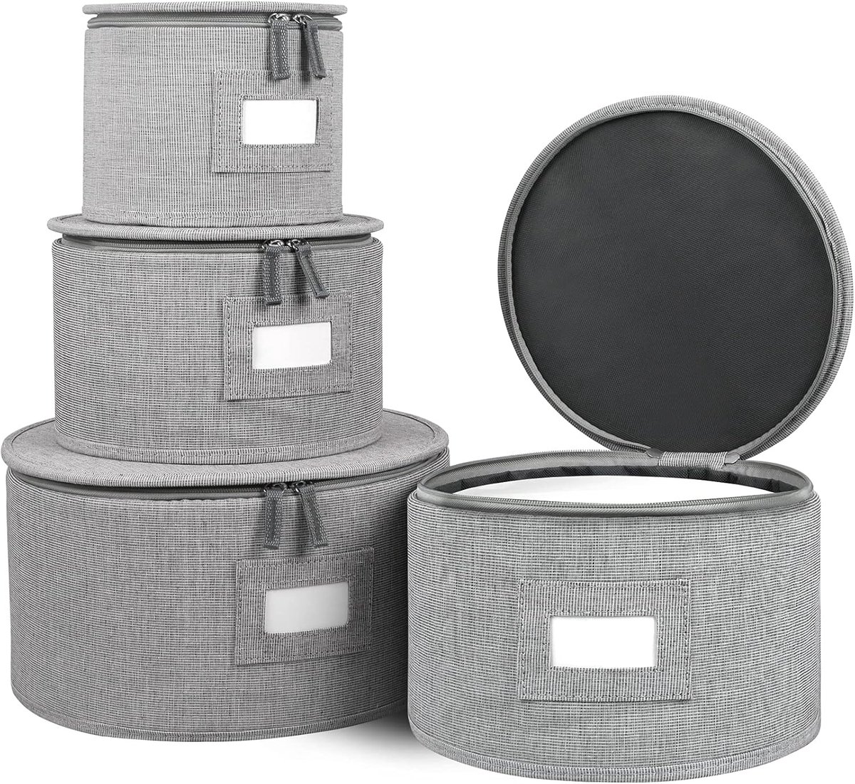 Opslag Set - Servies Houders - Verhuizen Opslag - Inclusief Beschermers - 4 Delig - Koffie