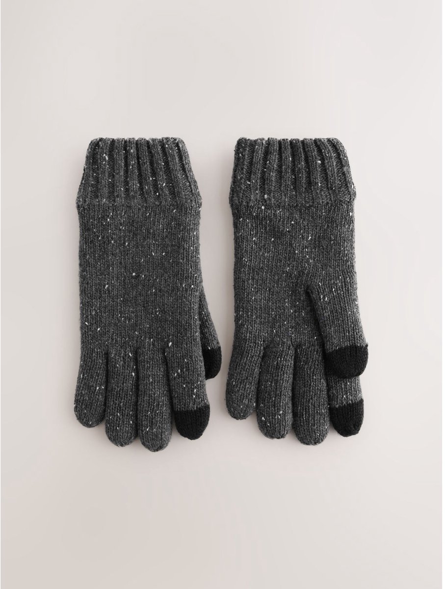 Next - Heren - Gebreide Thinsulate™ touchscreen handschoenen - Grijs
