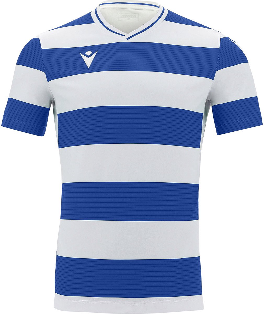 Macron Alcyon Shirt Korte Mouw Kinderen - Wit / Royal | Maat: 11-12 Y
