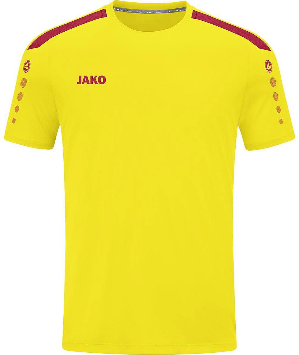 Jako Power Shirt Korte Mouw Kinderen - Geel / Rood | Maat: 164