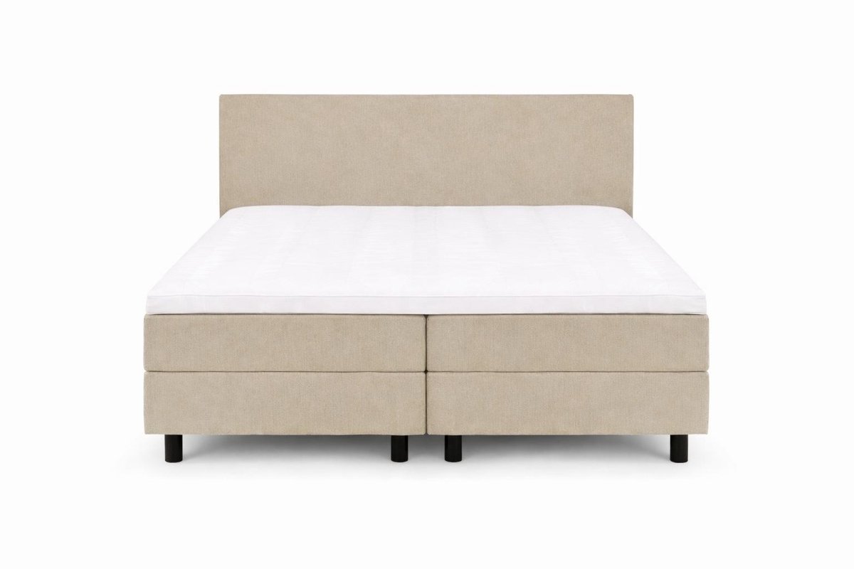 Boxspring Ayla Royal - 120x200 Compleet - Beige Glad - Ayla Matrassen - 1 persoons