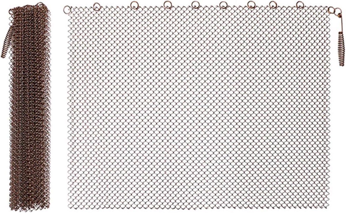 Haard Gaas Gordijn - Vonkbescherming - Veiligheid Thuis - Dubbel Pak - 60 x 45 cm - Zwart