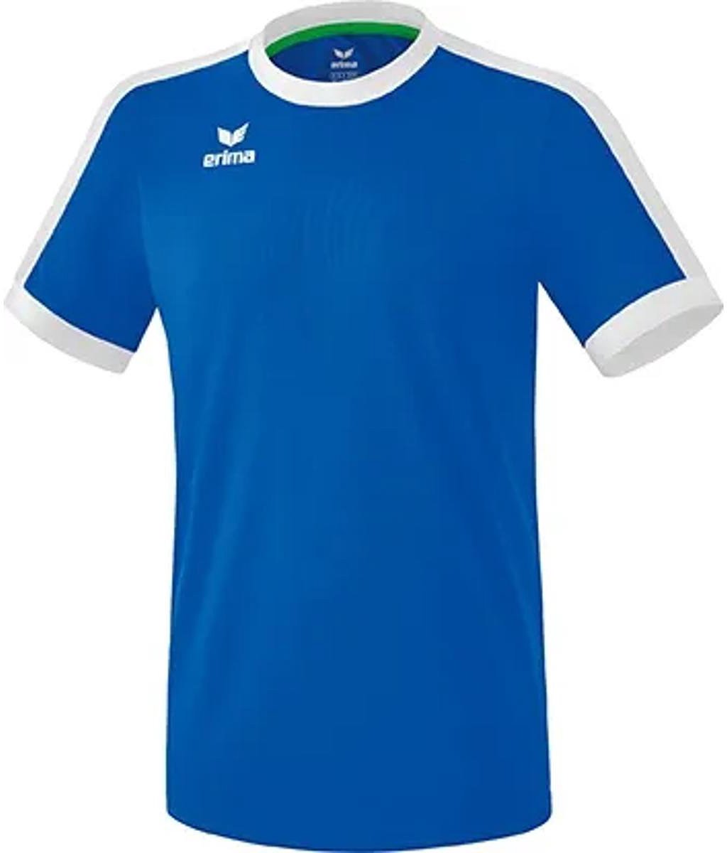 Erima Retro Star Shirt Korte Mouw Kinderen - New Royal / Wit | Maat: 116