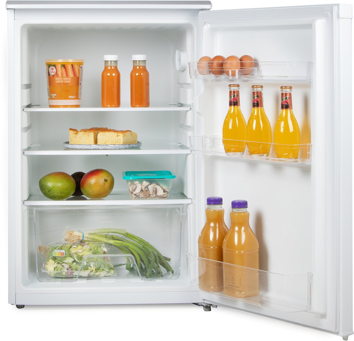 PRIMO PR197FR Koelkast Tafelmodel Kleine Koelkast 131L 35 dB Stil Energielabel C Wit