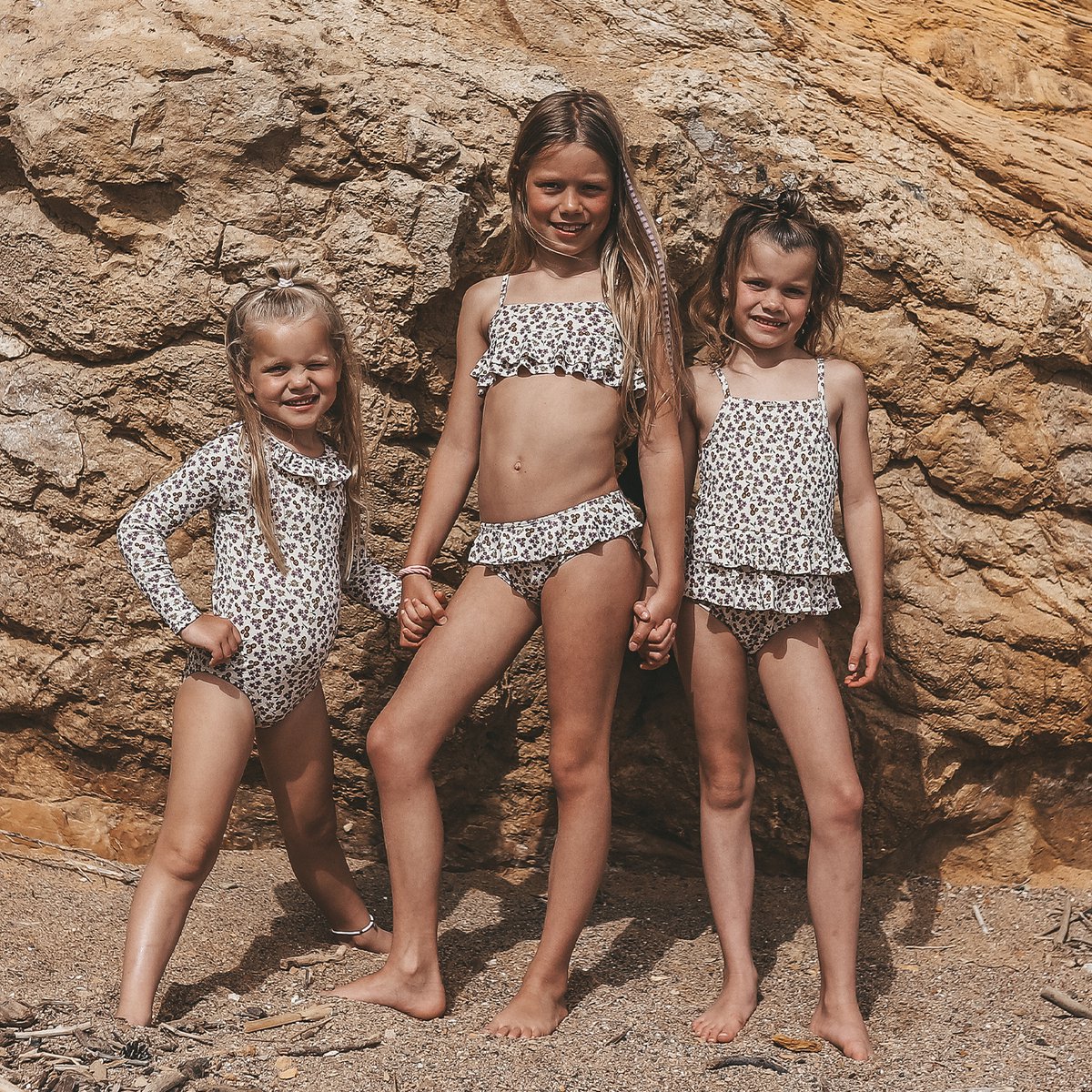 Salted Stories Bikini Sparkly Flower Bombay Brown 98