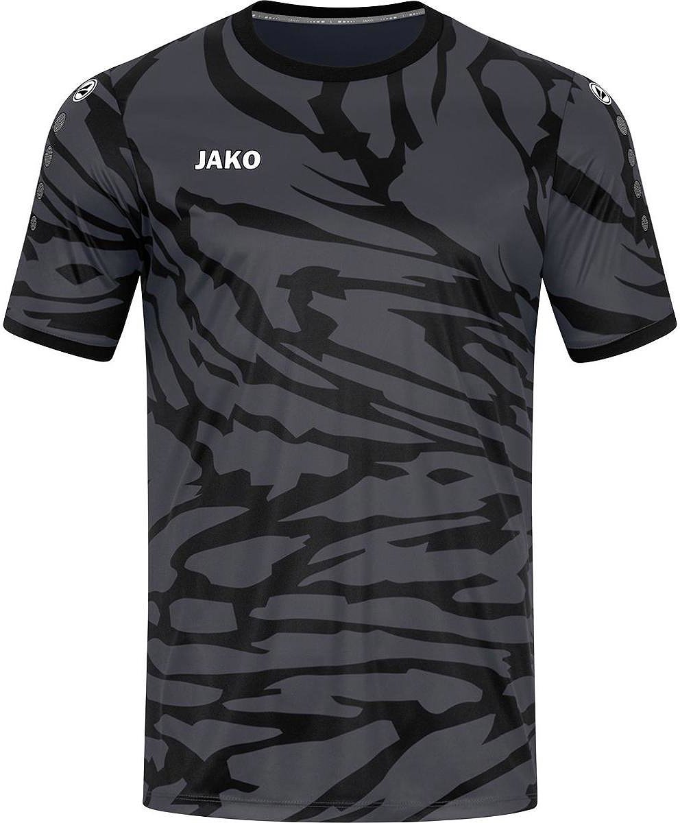 Jako Animal Shirt Korte Mouw Kinderen - Antraciet / Zwart / Wit | Maat: 116