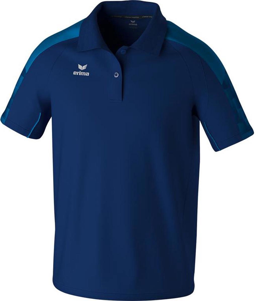 Erima Evo Star Polo Heren - Marine / Mykonos | Maat: L