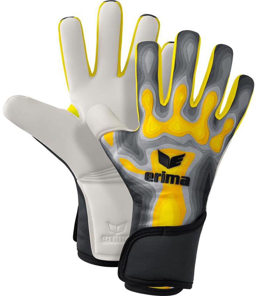 Erima Flex-Ray Pro Keepershandschoenen - Grijs / Geel | Maat: 12