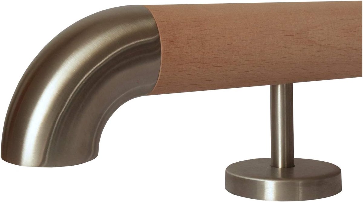 Beuken Leuning - Trapleuning Hout - Binnenhuis Decoratie - Onbehandeld voor Afwerking - Ø 42 mm - Naturel