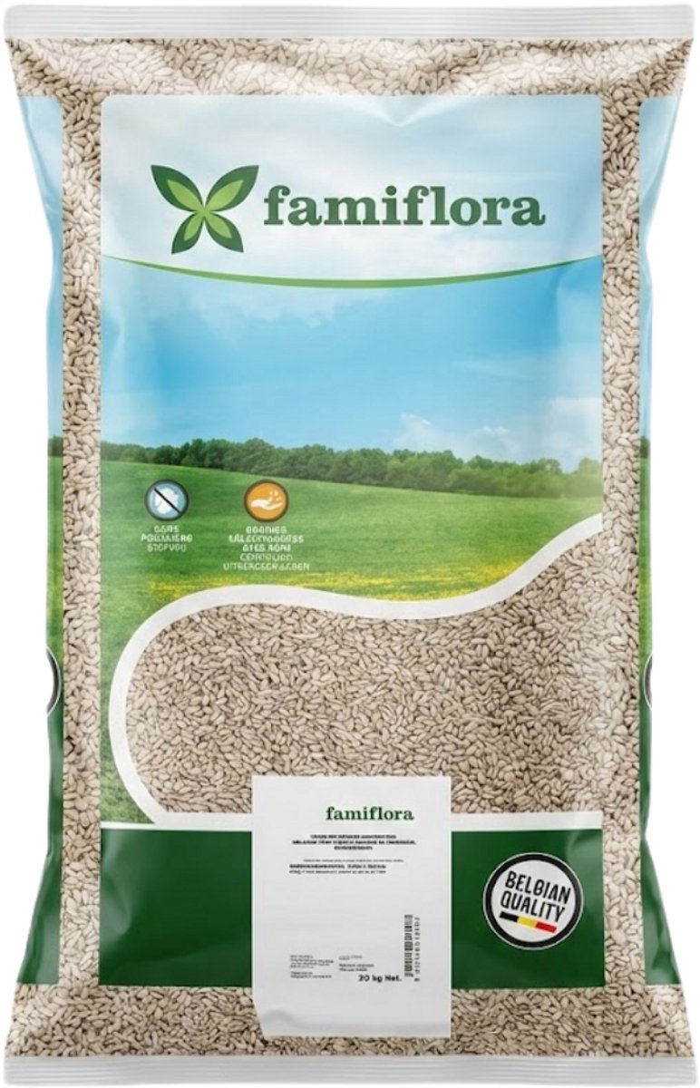 Famiflora Gepelde Zonnepitten - 20kg - Geen afval vogelvoer - 100% gepelde pitten - Geen afval of schillen in de tuin - Hoogste energiewaarde per hap