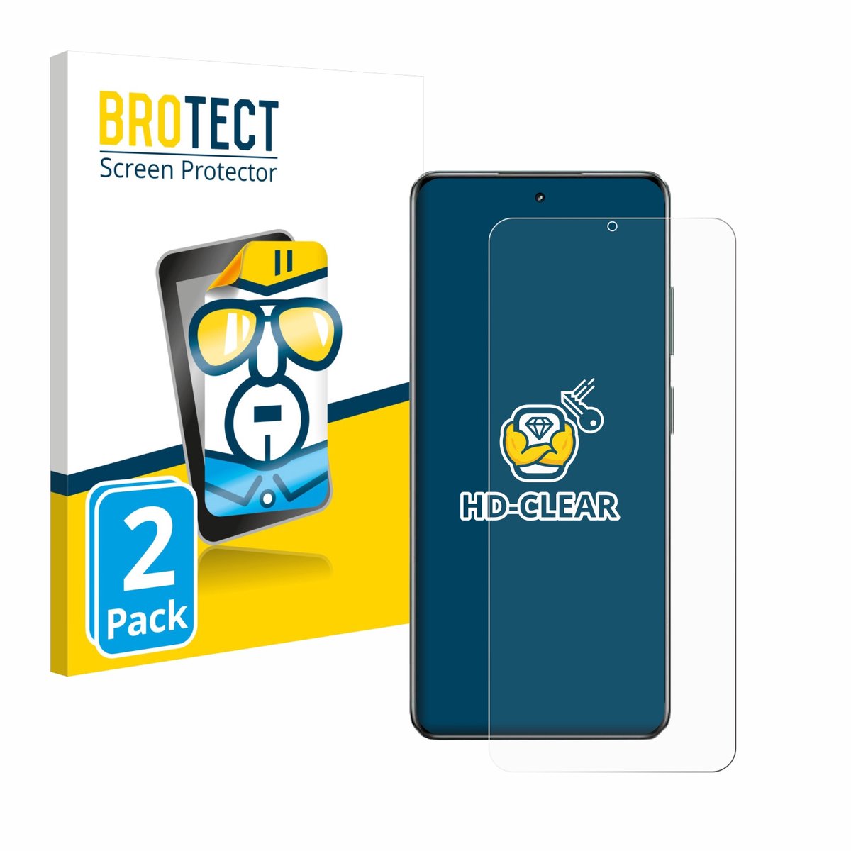 BROTECT - Screenprotector voor realme C63 5G - Folie Beschermfolie transparant 2 Stuks