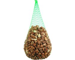 Famiflora pindanootjes in netje set van 12 x 250 g - Vogelvoer - Wintervoer vogels - Handig netje: eenvoudig op te hangen en voedertijd efficiënt gebruiken