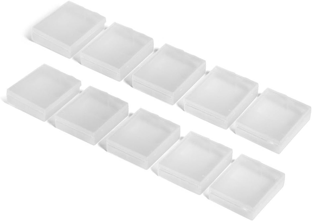 Batterij Opbergdoos - Batterijhouder Doos - Vochtbestendig Organiseren - Transparant ABS - 5x3.8x1.4 cm - Transparant