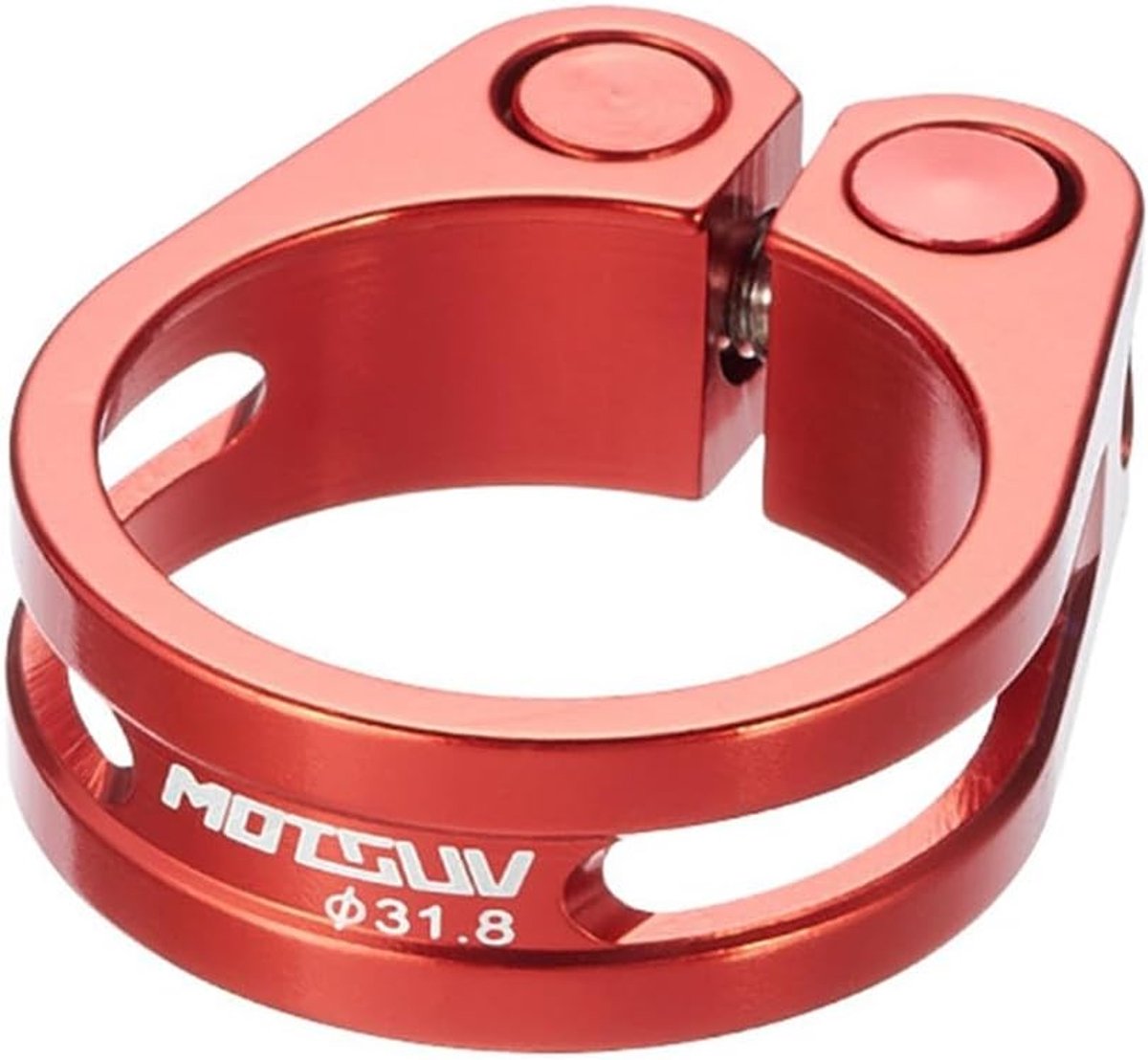 Fiets Zadelklem - Zadelpen Klem - Fiets Zadelbevestiging - Hol Hol Ontwerp - 31.8mm - Rood