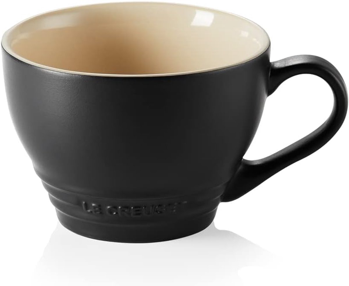 Gres Mok - Cappuccino Kop - Warme Dranken - Vaatwasmachinebestendig - 400 ml - Mat Zwart