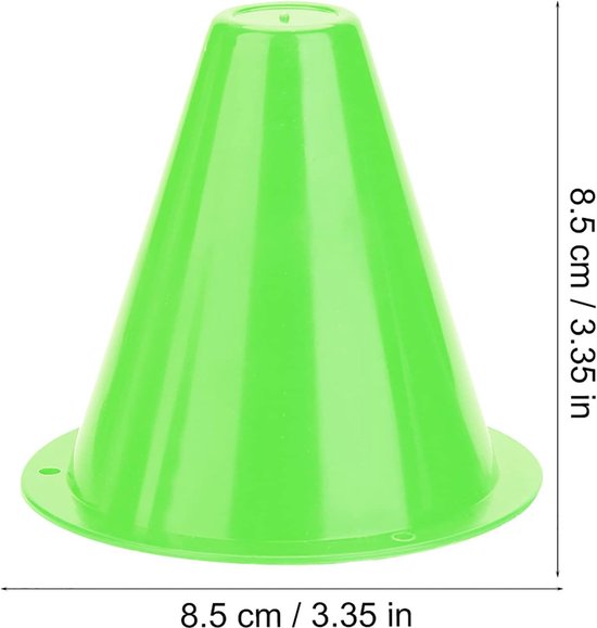 Voetbal Trainingskegels - Sport Markeringen - Agility Training - Duurzaam PE Materiaal - 8.5 x 8.5 cm - Groen van Merkloos — afbeelding 5