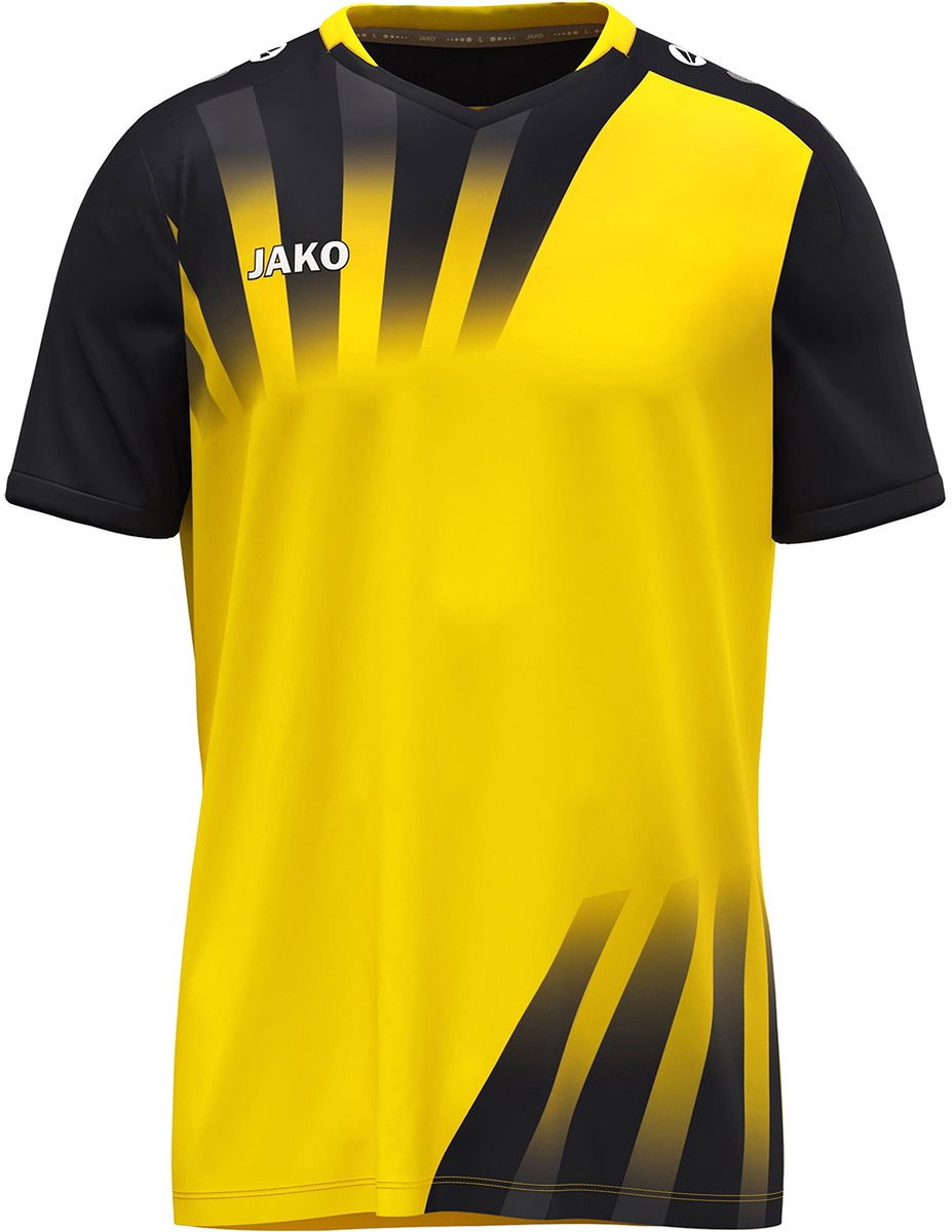 Jako Vintage Shirt Korte Mouw Kinderen - Geel / Zwart | Maat: 140