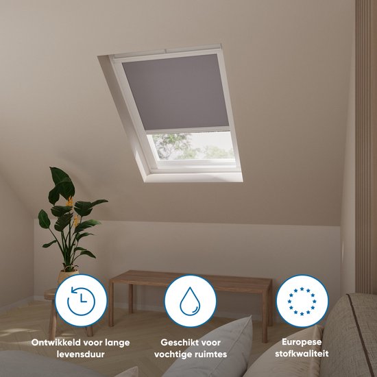 Skylight Roller Store Trend Blackout Light Grey pour Velux: M06 / 14/306