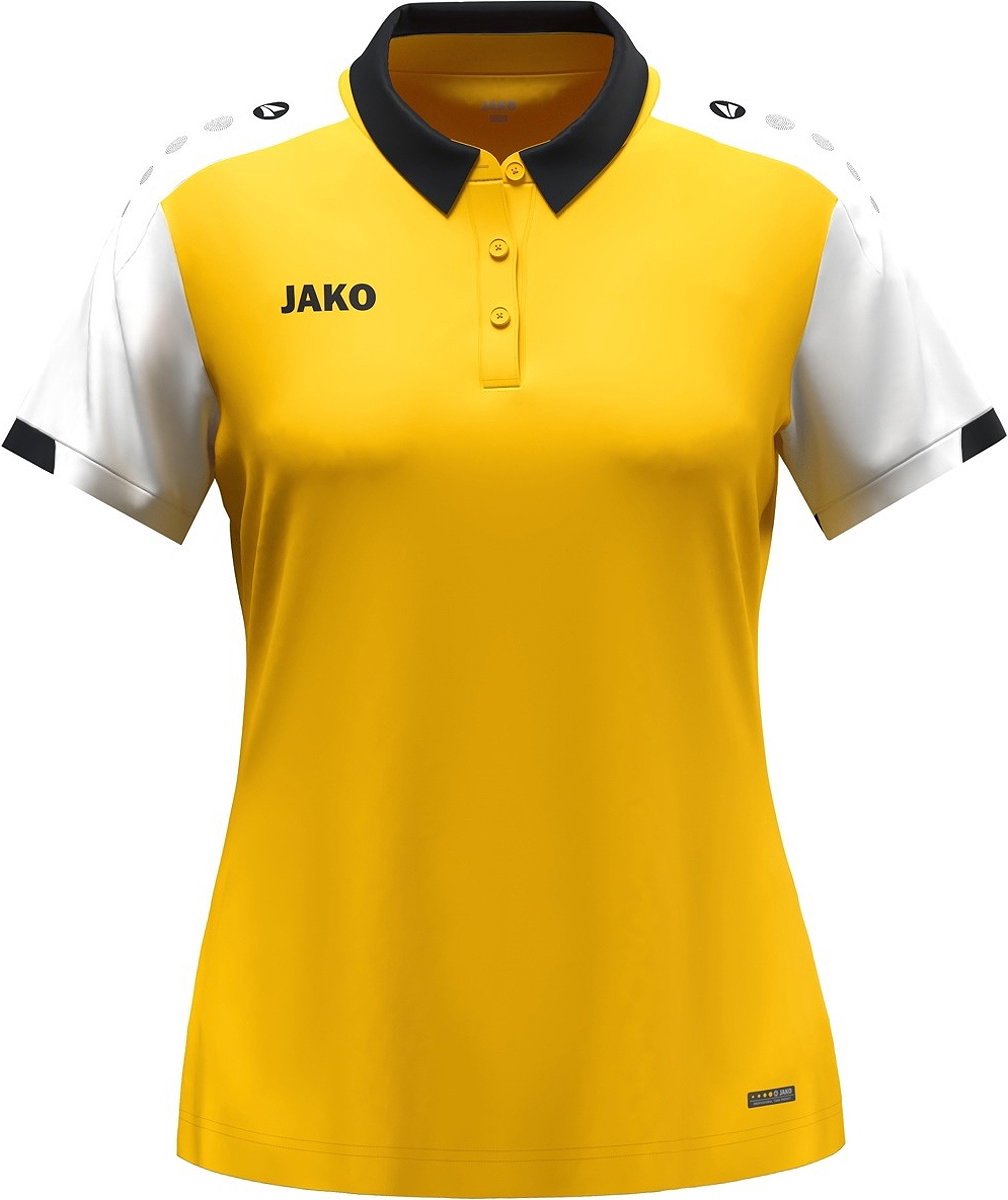 Jako Dynamic Polo Dames - Geel / Wit / Zwart | Maat: XL