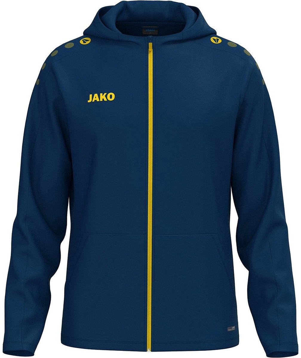 Jako One Jas Met Kap Heren - Navy / Citroen | Maat: L